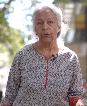 Still of Amrit Wilson from Continuing Her Story promotional video